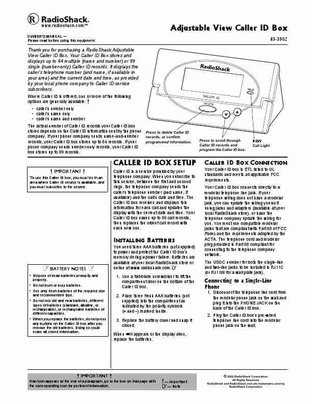 Radio Shack Caller ID Box 43-3902-page_pdf